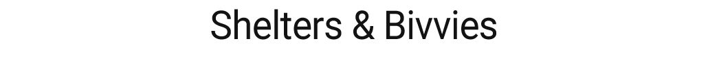 VF Shelters & Bivvies