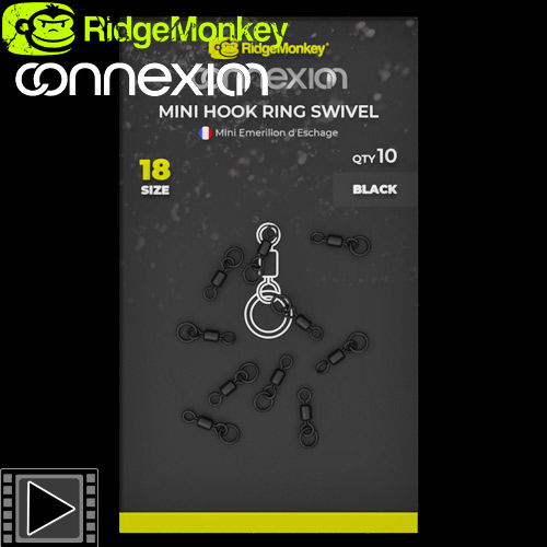 RidgeMonkey Connexion Mini Hook Ring Tamanho 18 (por 10)