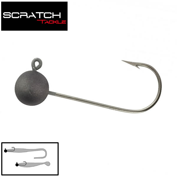 Tête Plombée Scratch Tackle Round Classic Jig Head 7g