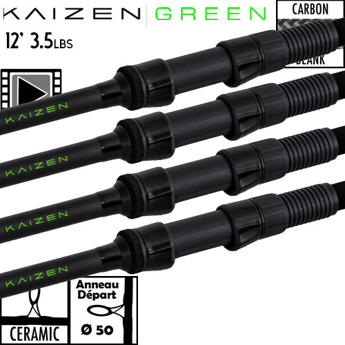 Canne Korda Kaizen Green Ceramic 50mm 12' 3.5lbs (les 4)