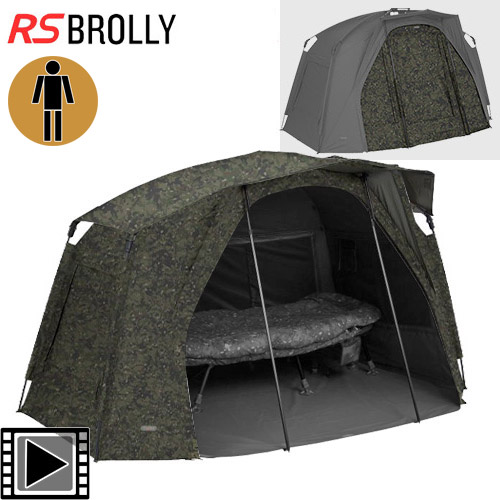 Trakker Tempest RS Brolly Camo 1-person shelter (Complete shelter + Skull Cap)