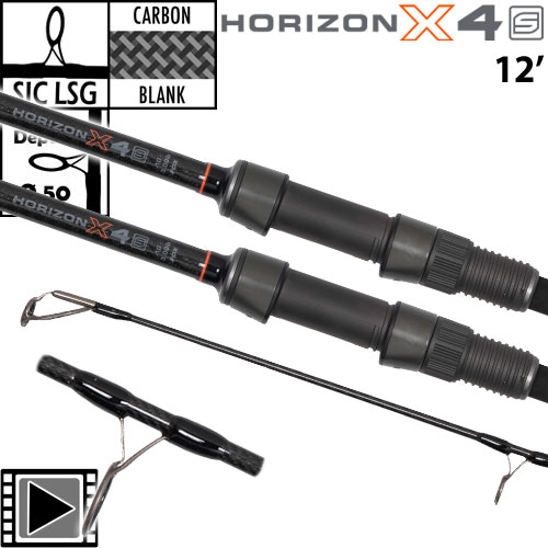 Fox Horizon X4 S 12' 3.5lbs Full Slim Shrink Vara (x2)