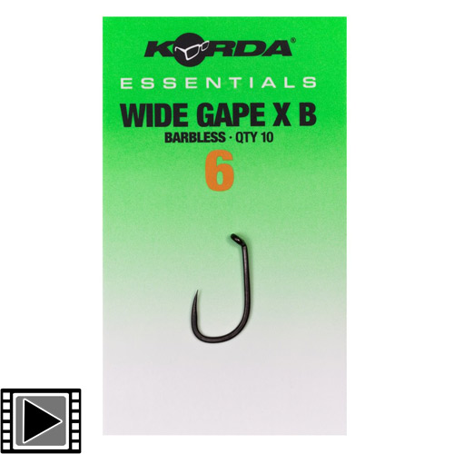 Hameçon Korda Essentials Wide Gape X Sans Ardillon (par 10)