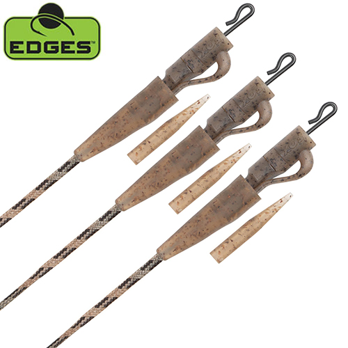 Montage Fox Edges Camo Submerge Lead Clip Leaders 40lbs (par 3)