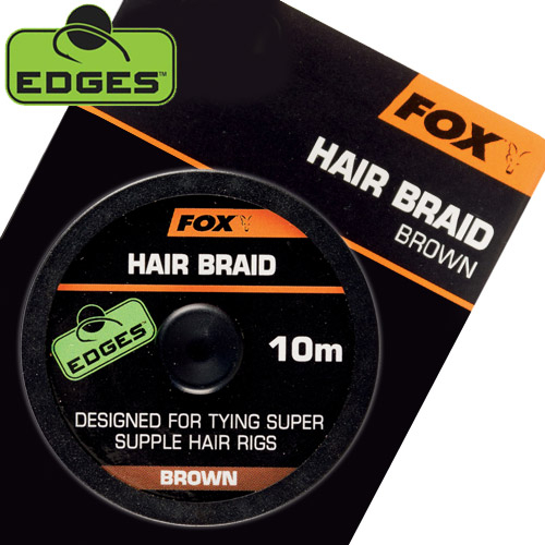 Fox Edges pour Cheveux Hair Braid Brown 10m