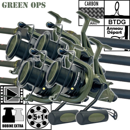 Ensemble Ccarp Green OPS 50mm 12' 8000 (les 4) 