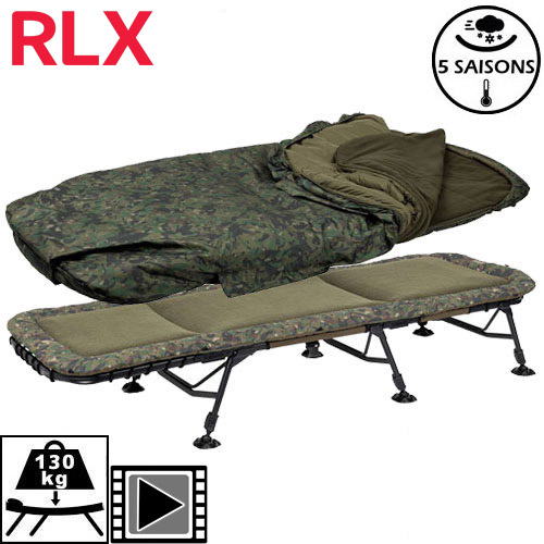 Cadeira Cama Trakker RLX Camo 6 pés + Down 365 Camo 5 estações