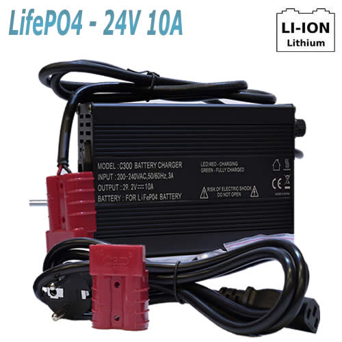 Chargeur de Batterie LifePO4 SH Lithium 24V 10A