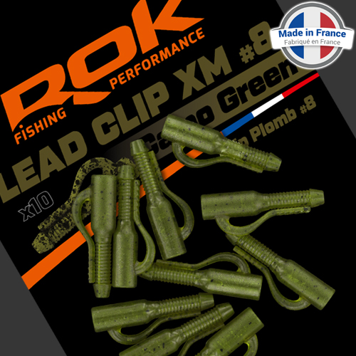 Clip Plomo ROK Lead Clip XM Camo Green (par 10)