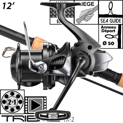 Ensemble Shimano Tribal TX-2A Carp Intensity Full Cork 12' 3.5lbs Aerlex XTC 14000