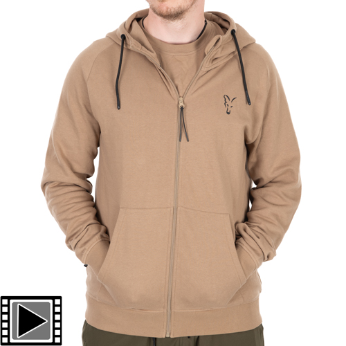 Sweat Fox Collection Lw Zip Hoody Tan Ltd