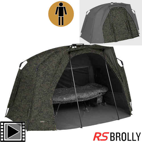 Shelter Trakker Tempest RS Brolly Camo 1 place (Shelter + Full Front + Groundsheet)