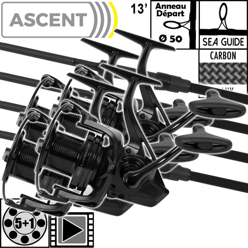 Ensemble Avid Carp Ascent 50mm 13' 3.5lbs Full Shrink Revolve 8000FD (les 4)