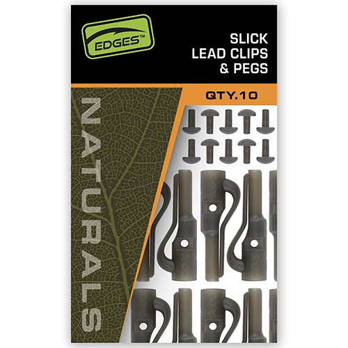 Clip Plomb Fox Edges Naturals Slik Lead Clip + Pegs (par 10)