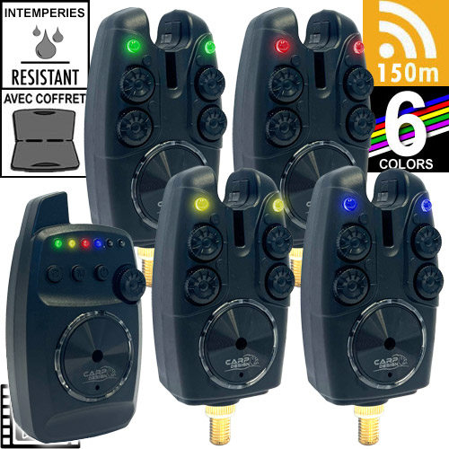 Carp Design X-Series 4+1 Bite Alarms Set