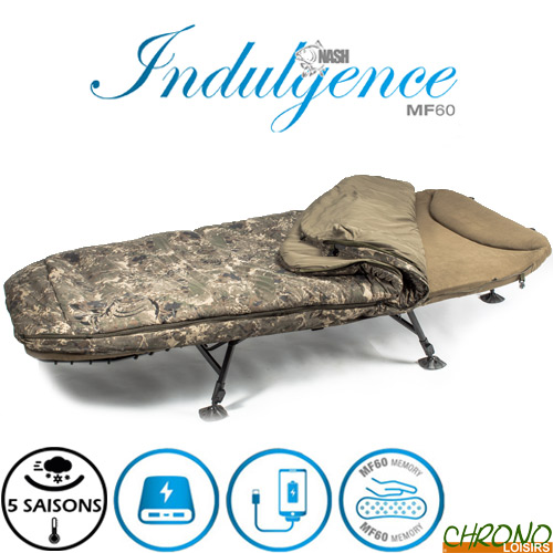 Nash Indulgence Bed Chair Mf60 Ss3 Wide 5 Legs 5 Season Chrono