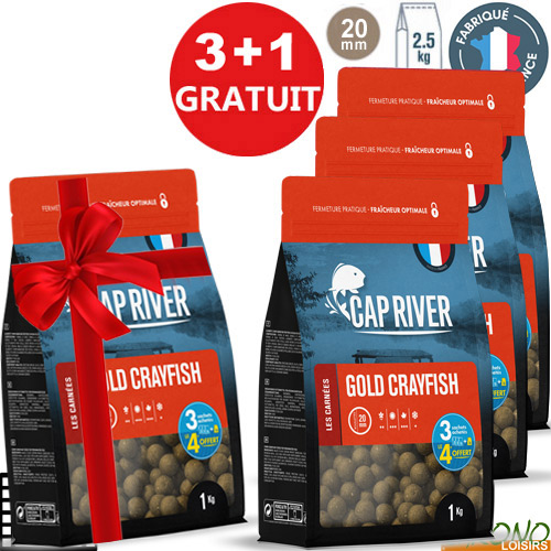 Bouillettes Cap River Gold Crayfish 20mm 2.5kg (x3)