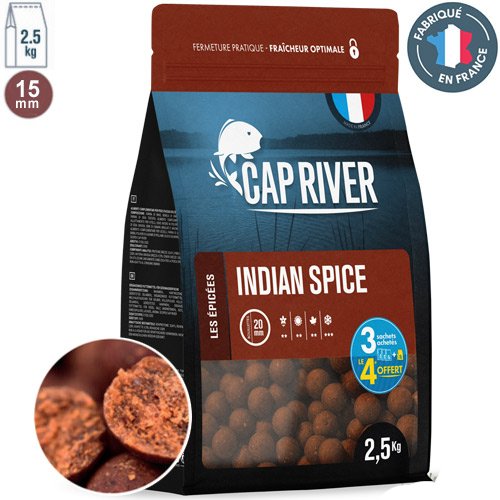 Bouillettes Cap River Indian Spice 15mm 2.5kg 