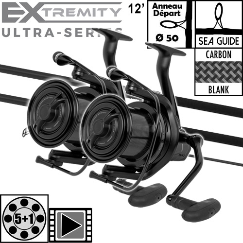 Ensemble Avid Carp Ultra-Series 50mm 12' 3.5lbs Full Shrink Ex-Cast 14000 (les 2)