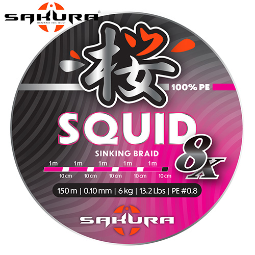 Tresse Sakura Squid 8 Pink (150m)