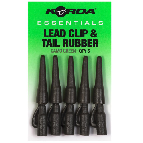 Clip Plomb Korda Essential Lead Clips & Tail Rubber (par 5)