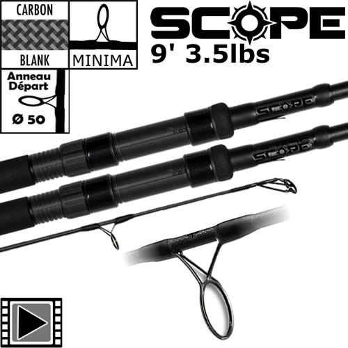 Canne Nash Scope 9' 3.5lbs Full Black Duplon (les 2)