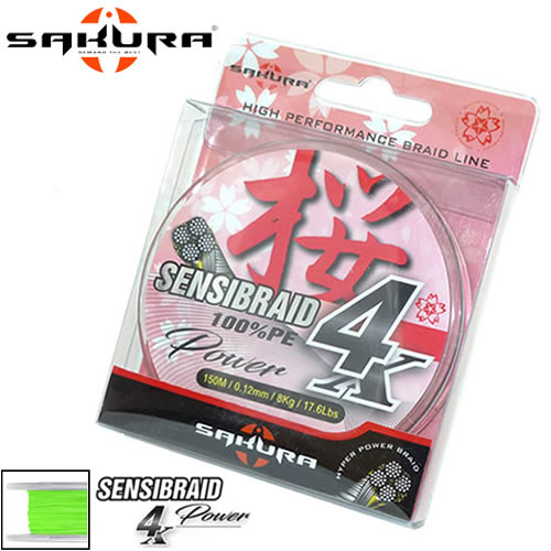 Ligne Tresse Sakura Sensibraid 4 Chart 150m 