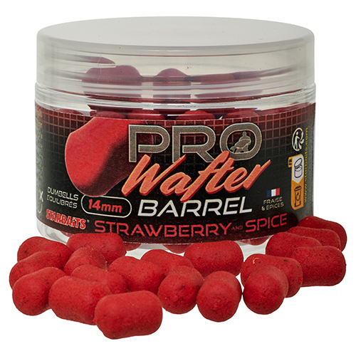 Dumbells Équilibrés Starbaits Probiotic Strawberry & Spice 14mm 50g
