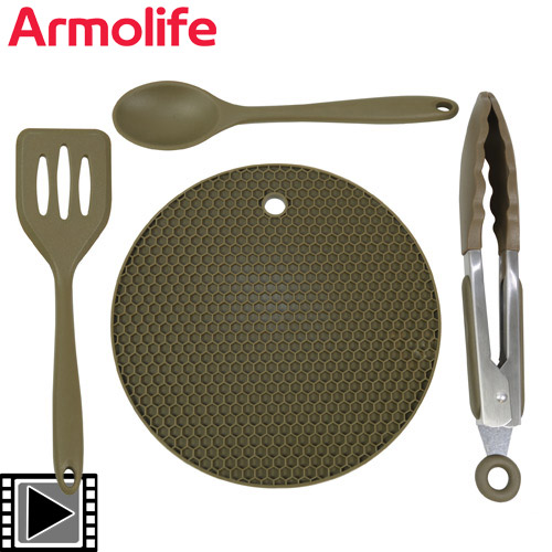 Ustensiles de cuisine Trakker Armolife Silicone (set de 4 pièces) 