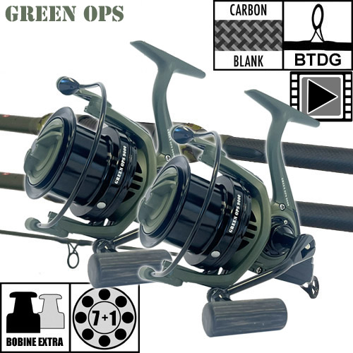Ensemble Ccarp Green OPS 10' 3.5lbs (les 2) 