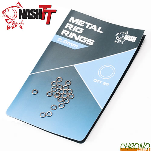 Nash Metal Rig Rings 2.5mm (x20)