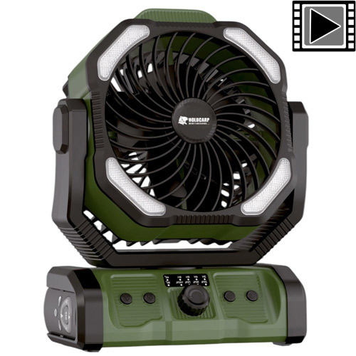Holdcarp 20000mAh Battery with Lamp and Dual Motor Fan