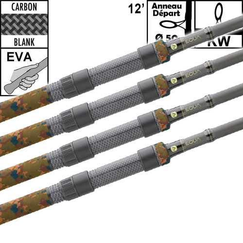 Canne Prowess Equa 50mm 12' 4lbs Full EVA Camo (les 4)