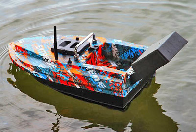 Bateau Amorceur CCarp Flash Boat Blue & Orange - description 01