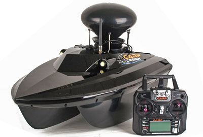 Bateau amorceur carp design new v50 support et amplificateur