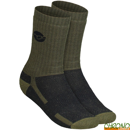 Chaussettes korda merino wool sock olive Chrono Carpe