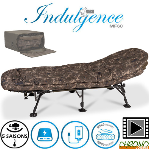 Bed chair nash mf60 indulgence 4 fold 6 pieds 5 saisons sac Chrono