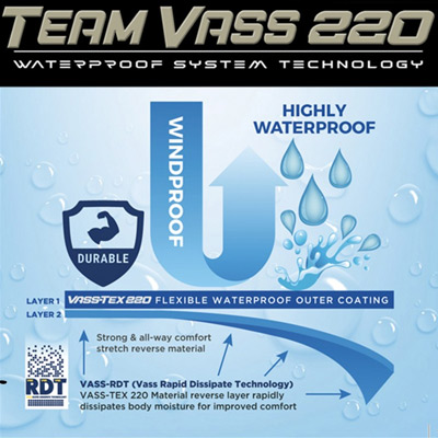 Salopette de Pluie Vass Team Vass 220 Unlined Khaki - description 02