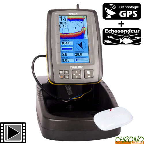 Kit Echo Sondeur Toslon Tf Couleur Gps Compas Avec Sonde Chrono